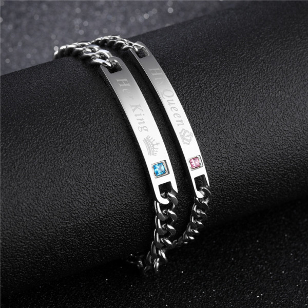 3111 His Queen & Her King Bracelets – Stainless Steel 3111 His Queen & Her King Bracelets – Stainless Steel